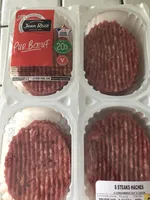 Jean Rozé Viande hachée 20% MG la barquette de 8 steaks 800 g