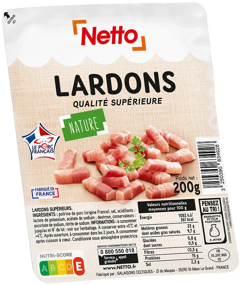 Lardons nature 200g