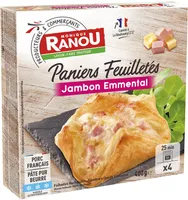 Paniers feuilletés jambon et emmental - 4 x 100g