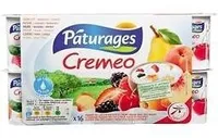 CREMEO FRUITS 16X125G - abricot, fraise, pêche, framboise