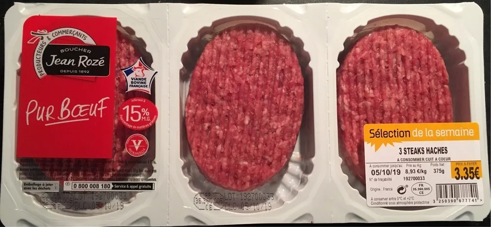 Steacks hachés de boeuf