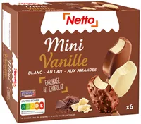Mini vanille (G) chocolat blanc x2 - chocolat lait amandes x2 - chocolat lait x2 - 60mL