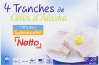 Tranches de colin d'Alaska MSC 4x100g