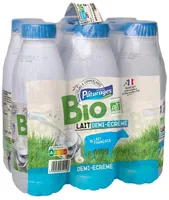 Lait uht 1/2 ecreme bio bt pack 6x50cl