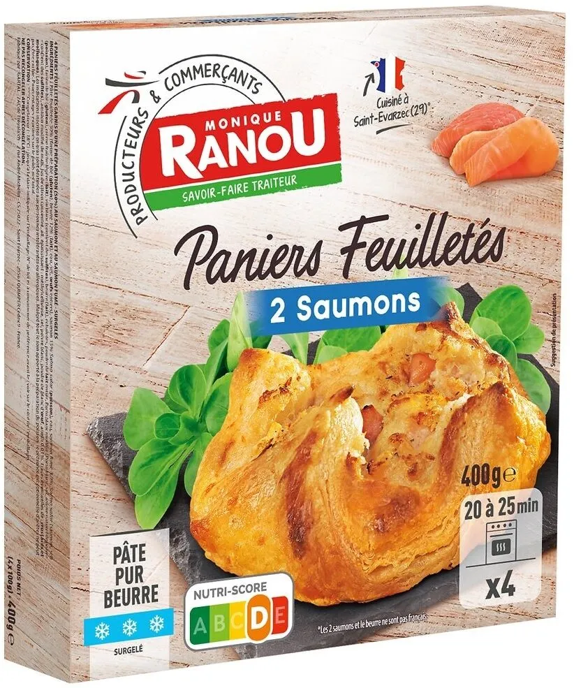 4 Paniers feuilletés aux 2 saumons - 4 x 100g