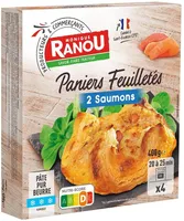 4 Paniers feuilletés aux 2 saumons - 4 x 100g