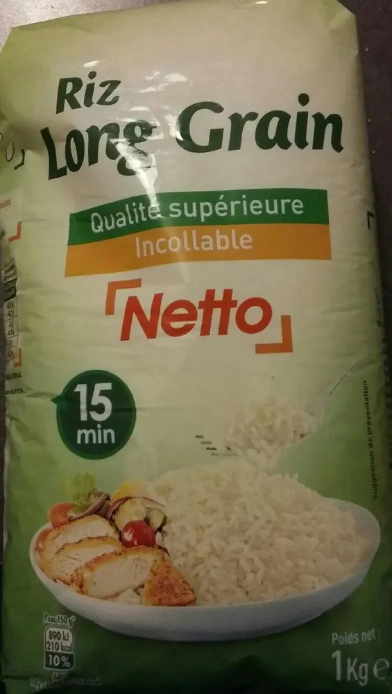 NETTO Riz long incollable sac 1kg