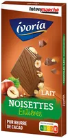 Tablette Bloc chocolat au lait aux noisettes entières - 200g