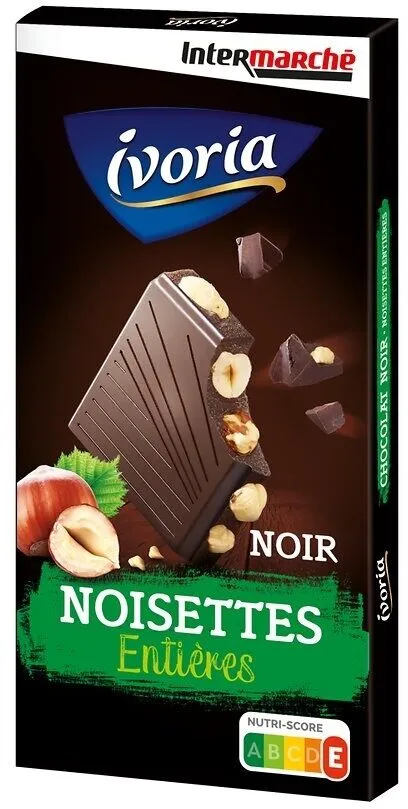 Tablette bloc chocolat noir aux noisettes entières - 200g