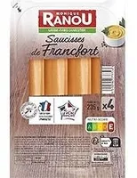 SAUCISSE FRANCFORT x4 235G RANOU Massif TRAD