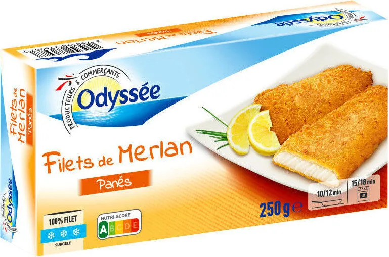 Filets de merlan panés