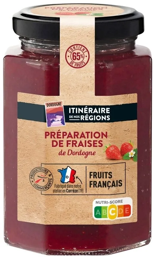 PREPARATION DE FRUITS fraises de Dordogne 65% fruits