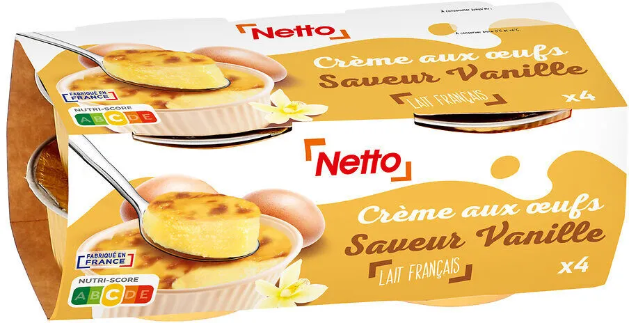 Creme aux œufs saveur vanille 4x100g