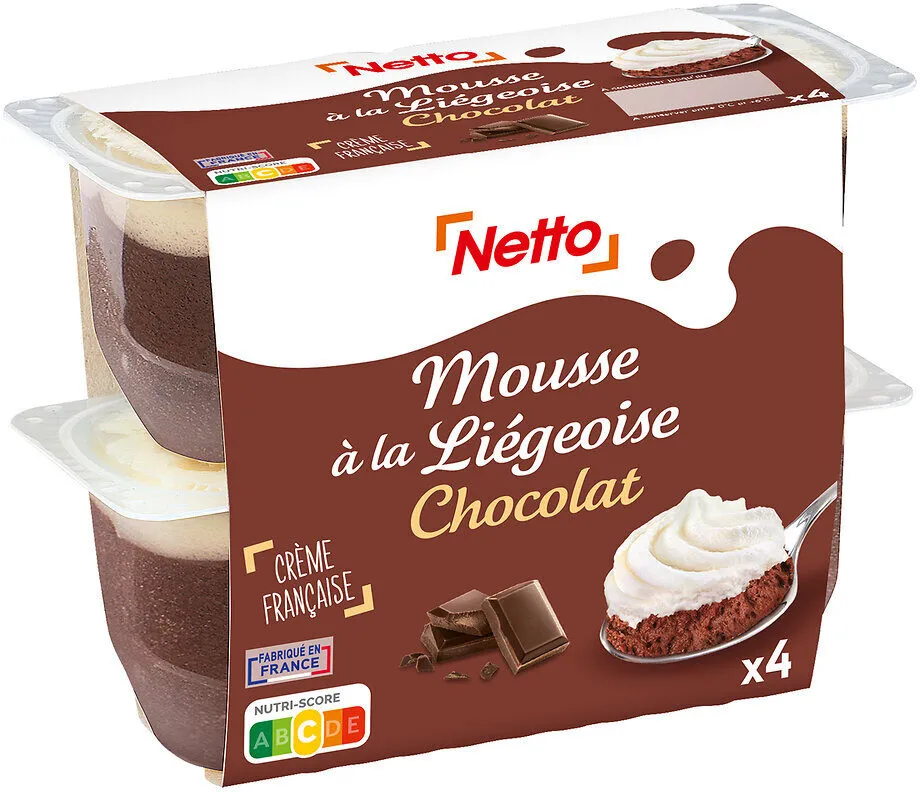 Mousse liegeoise chocolat 4x80g