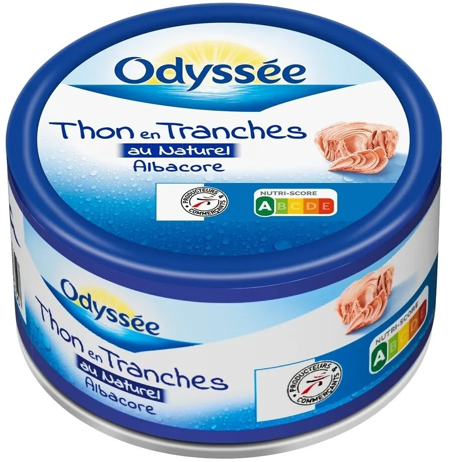 Thon albacore au naturel tranche emboité cru 200g 140g (1/4)