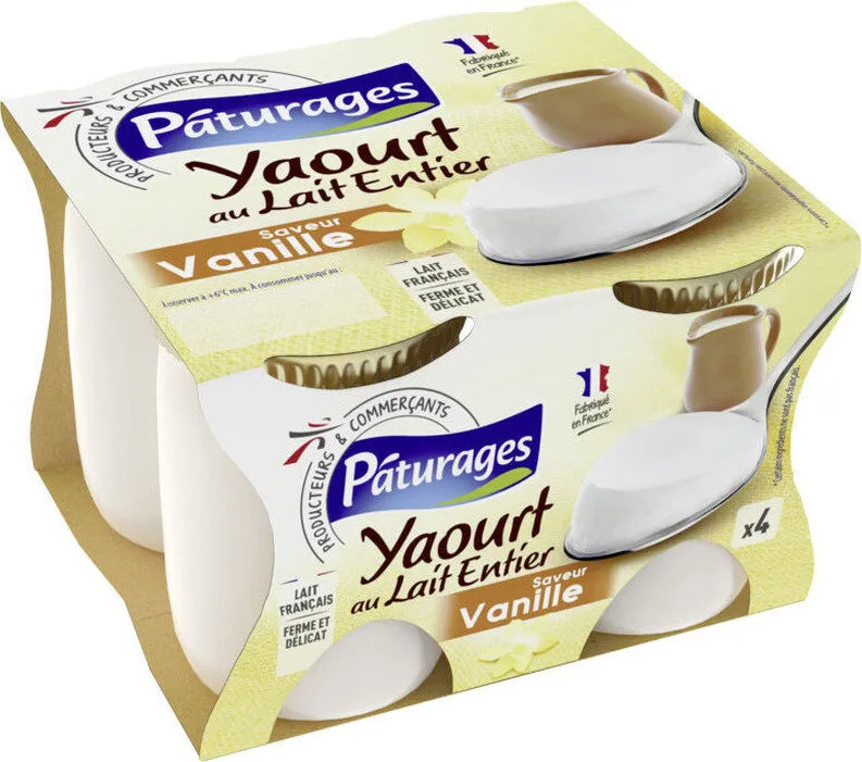Yaourt au lait entier saveur vanille