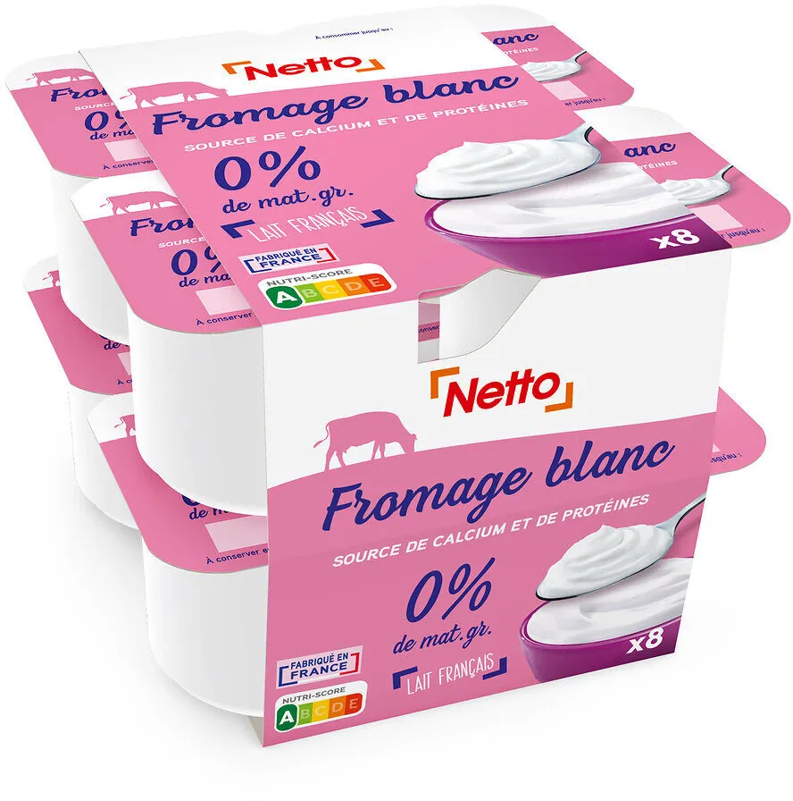 Fromage frais battu nature 0% 8x100g