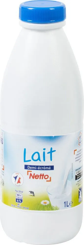 Lait uht 1/2 ecreme bt 1l