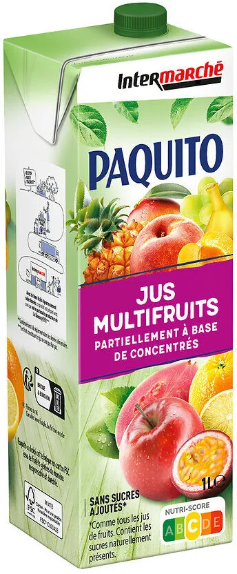 Jus multifruits à base de concentrés et de purées