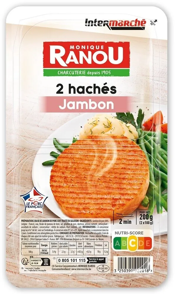 Hache de jambon 2x100g - ranou
