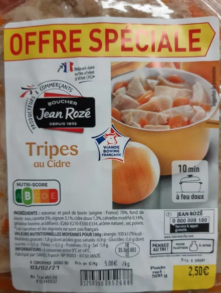 Tripes au cidre