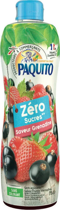 Boisson à diluer saveur grenadine zéro sucres
