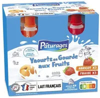 P'TIT POCKET - GOURDE YAOURT 6X90G - fraise, abricot