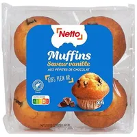 Muffins aux pépites de chocolat x4