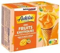Cône fruits exotiques (S) sauce aux fruits de la passion x6 - 120mL