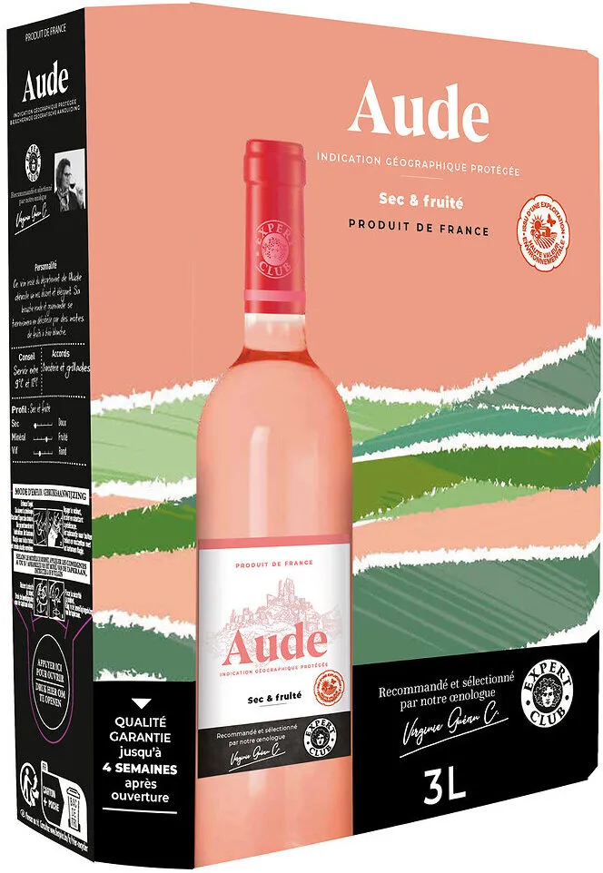 Igp aude rosé hve bib 3l