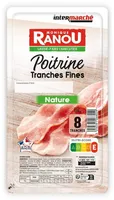 Poitrine tranches fines natures 120g ranou