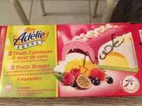 Adélie Assortiment bûchettes fruits exotiques/fruits rouges les 4 bûchettes de 120