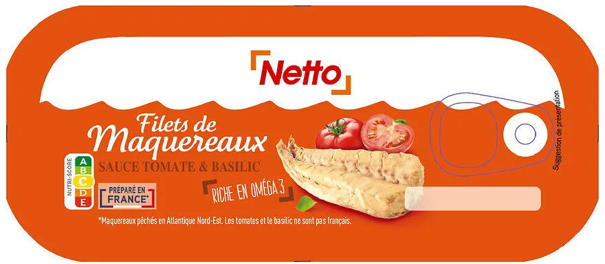 Filets de maquereaux sauce tomate basilic 169g