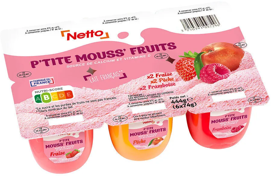 Mousse au FF aux fruits 6x74g