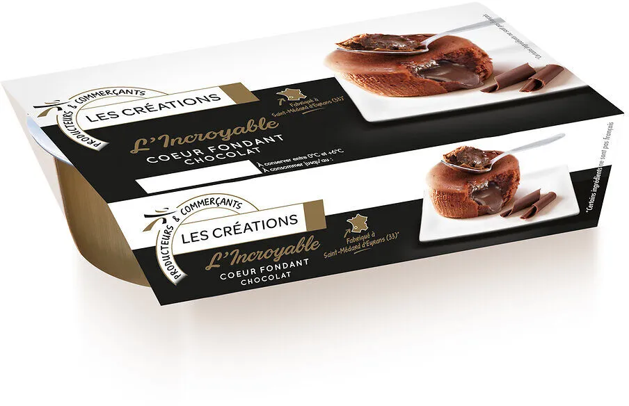 L'incroyable coeur fondant chocolat 2x90g