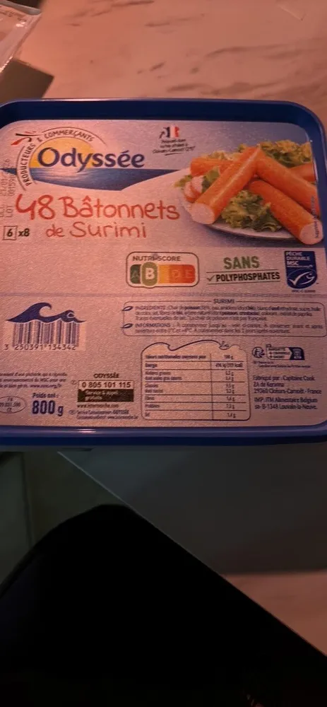 Bâtonnets de surimi
