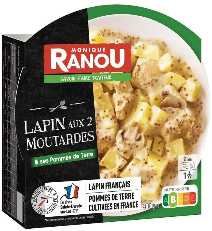 Lapin aux deux moutardes et ses pommes de terre
