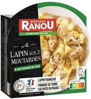 Lapin aux deux moutardes et ses pommes de terre