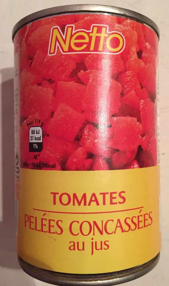 Tomates pelées concassées au jus 1/2