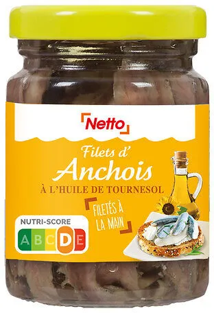 Filets d'anchois à l'huile de tournesol