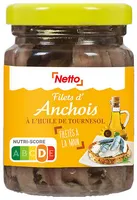 Filets d'anchois à l'huile de tournesol