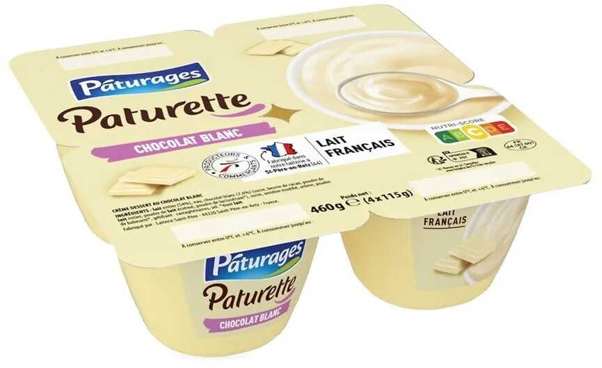 Cd chocolat blanc paturages 4x115g