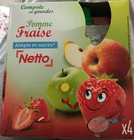 GOURDES Compote Pommes fraises allégée en sucres - 4 x 90 g