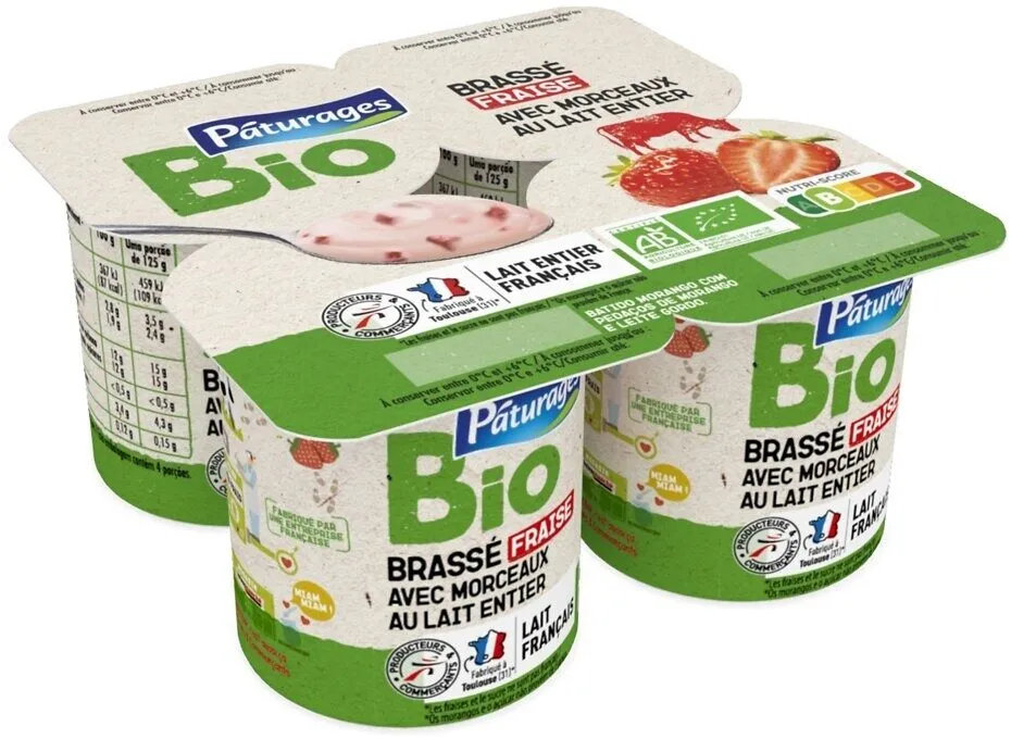 yaourt brasse bio fraise 4x125g