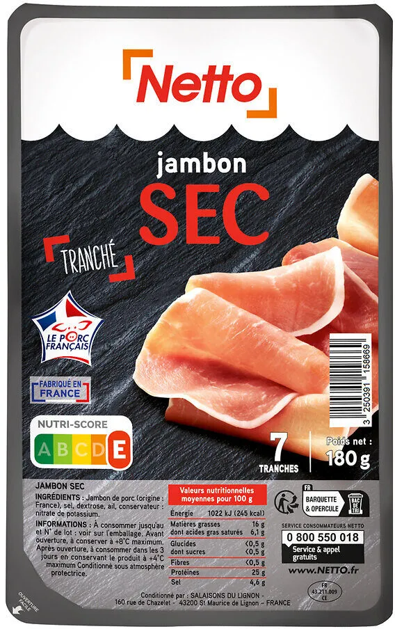 HD Jambon sec 7T 180g