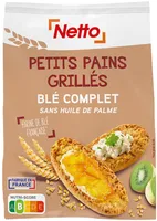 Petits pains grillés au blé complet