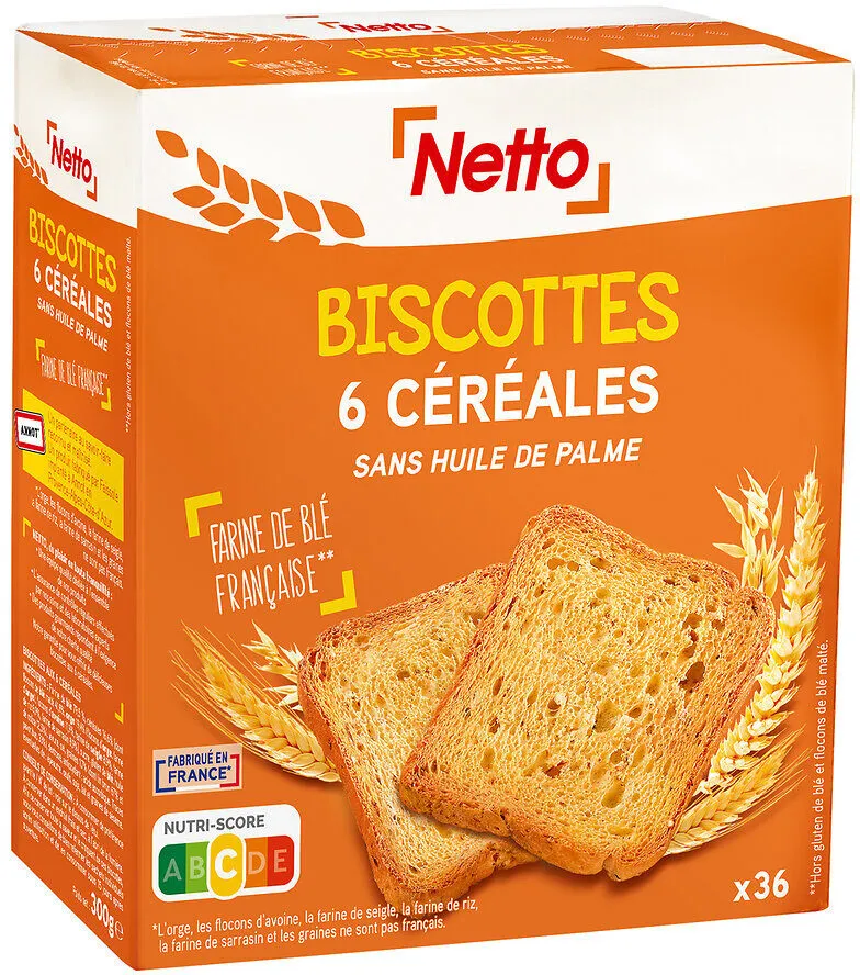 Biscottes aux 6 céréales x36