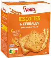 Biscottes aux 6 céréales x36