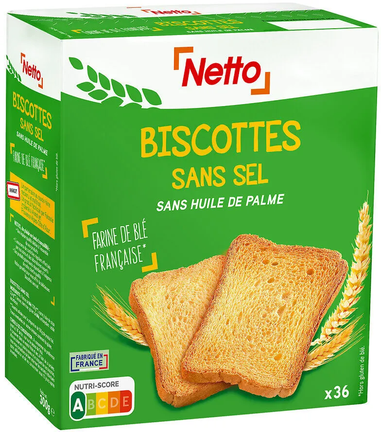 Biscottes sans sel x36