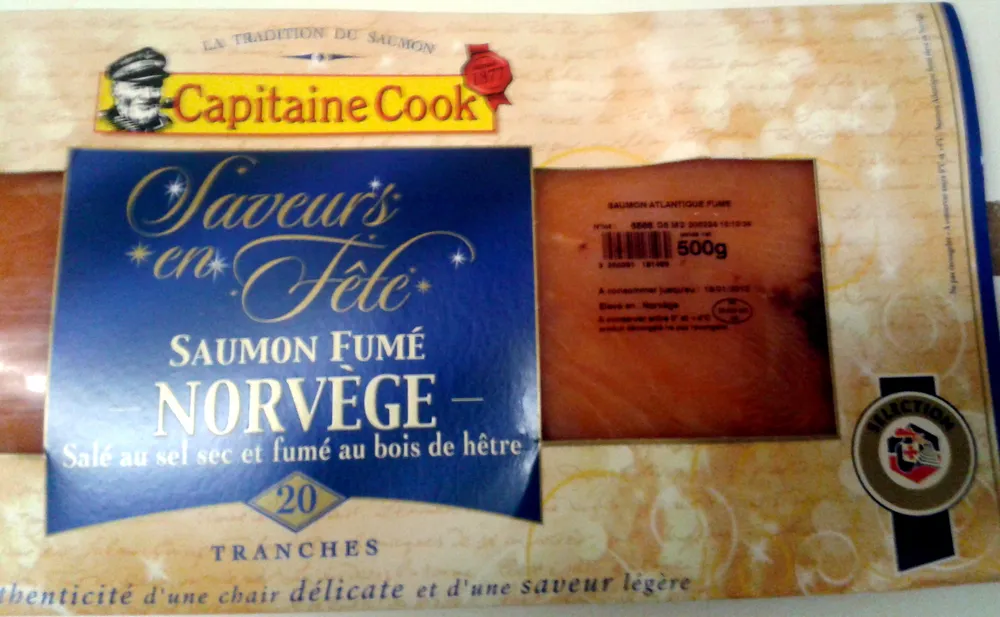 Saumon Fumé Norvège salé au sel sec et fumé au bois de hêtre